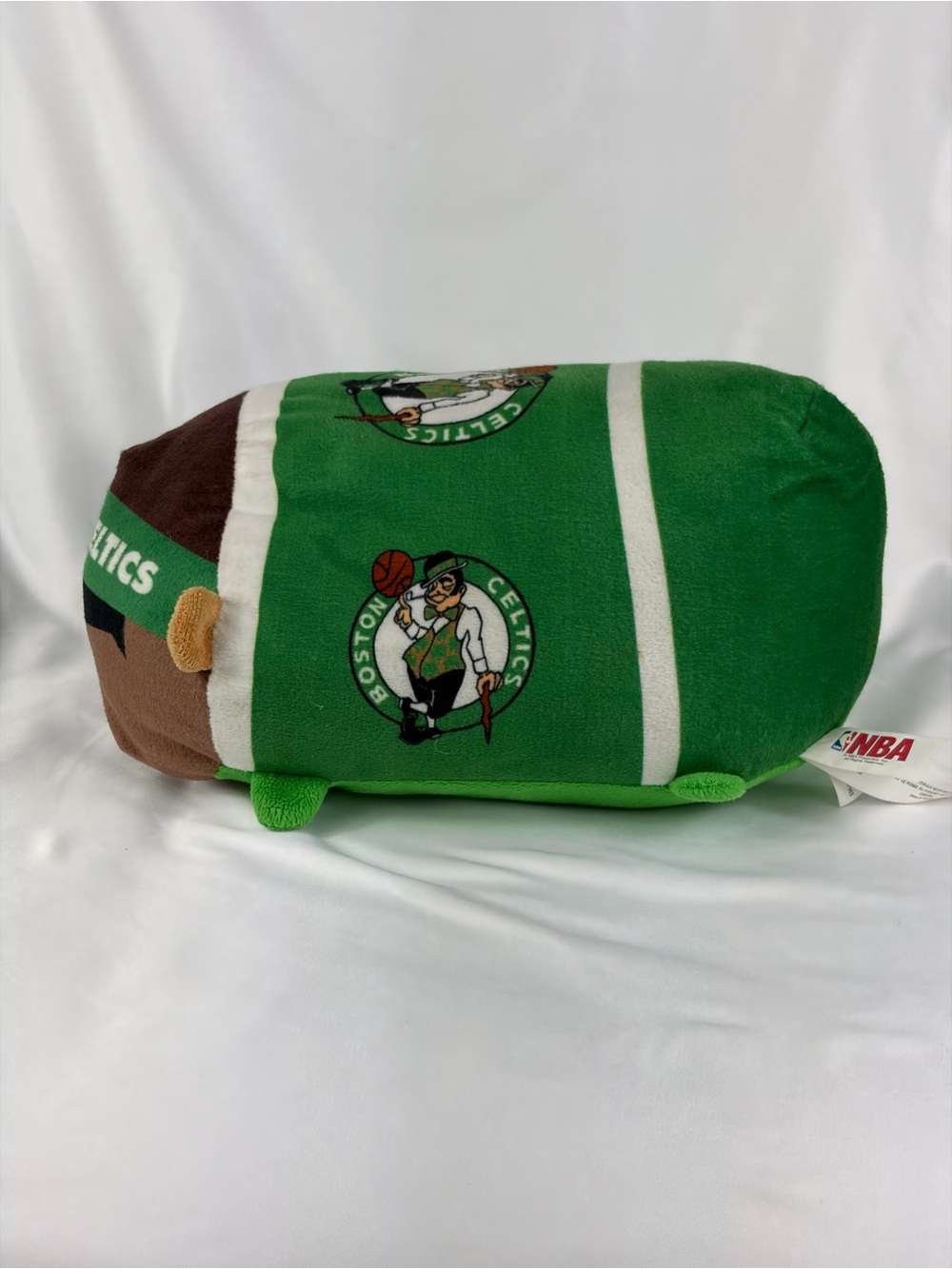 Boston Celtics NBA Plush Mascot Pillow Stackable Log Stuffed Animal 10" Vintage